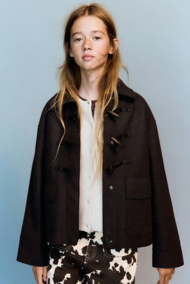 Mango Kids tussenjas donkerbruin, foto 4