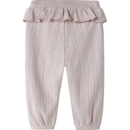 GUPPY BABY katoenen babybroek met ruches lichtroze, foto 2