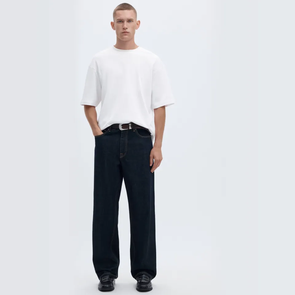 Selected loose fit T-shirt SLHLOOSEOSCAR wit, foto 3