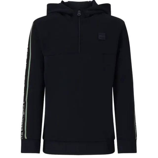 Retour Jeans rechtvallende hoodie met tekst - donkergrijs