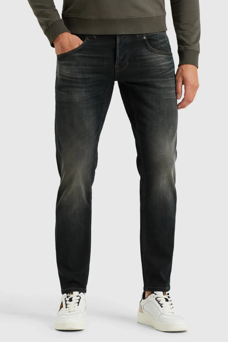 PME Legend CARIOR tapered jeans antraciet comfort denim dark