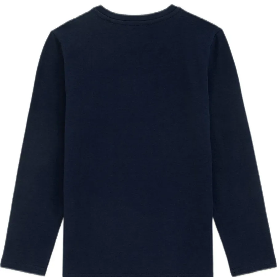 WE Fashion basic longsleeve donkerblauw dark marine, foto 3