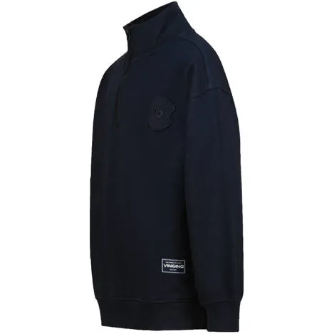Vingino sweater met patches - donkerblauw Effen, foto 2