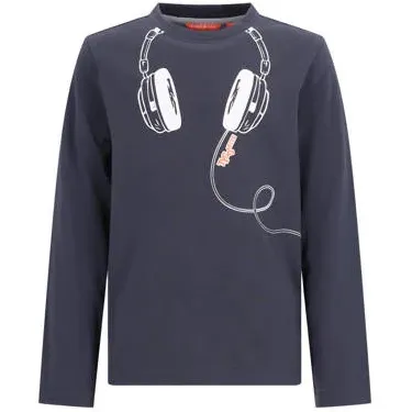 TYGO & vito rechtvallende longsleeve met print antraciet