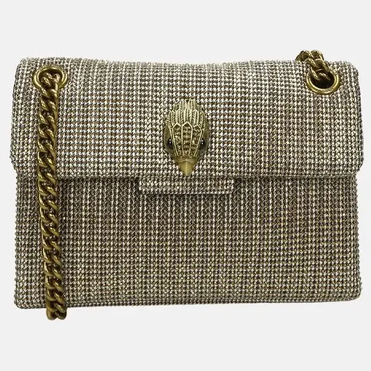Tas Kurt Geiger London Fabric Mini Kensington goud, foto 3