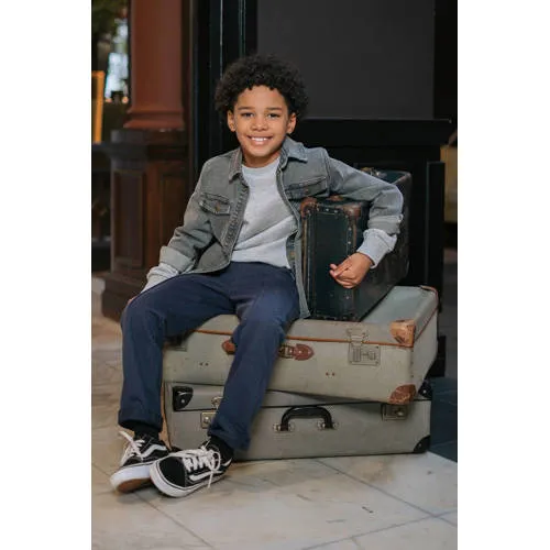Like Flo straight leg sweatpant marineblauw, foto 4