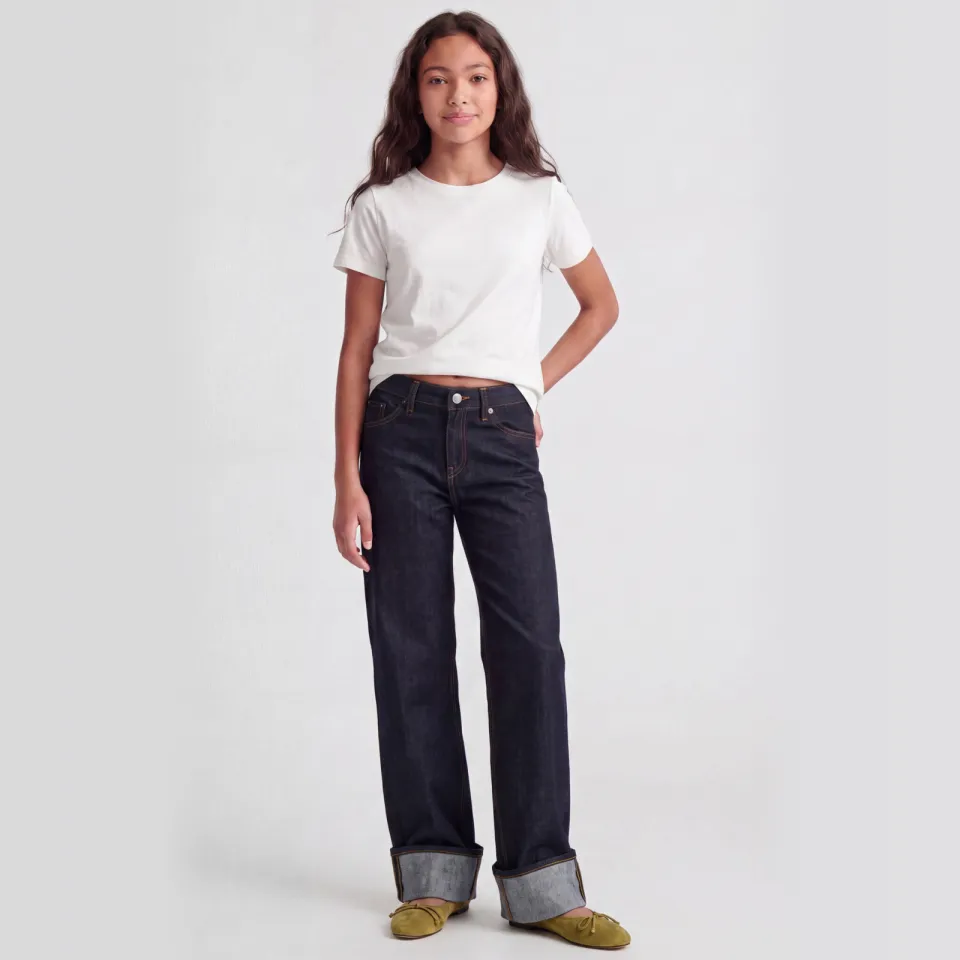 JJXX GIRL JXTOKYO regular fit wide leg jeans - donkerblauw, foto 4