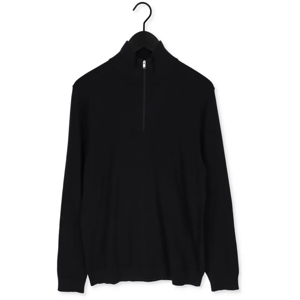 Selected Men Heren Truien & Vesten Slhberg Half Zip Cardigan Noos - Zwart, foto 2