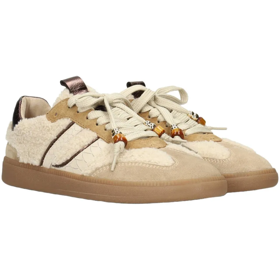 Haboob leren sneakers - ecru