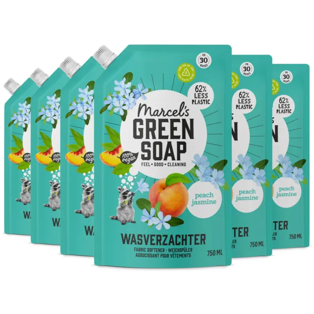 Marcel's Green Soap wasverzachter Perzik & Jasmijn navulling, foto 2
