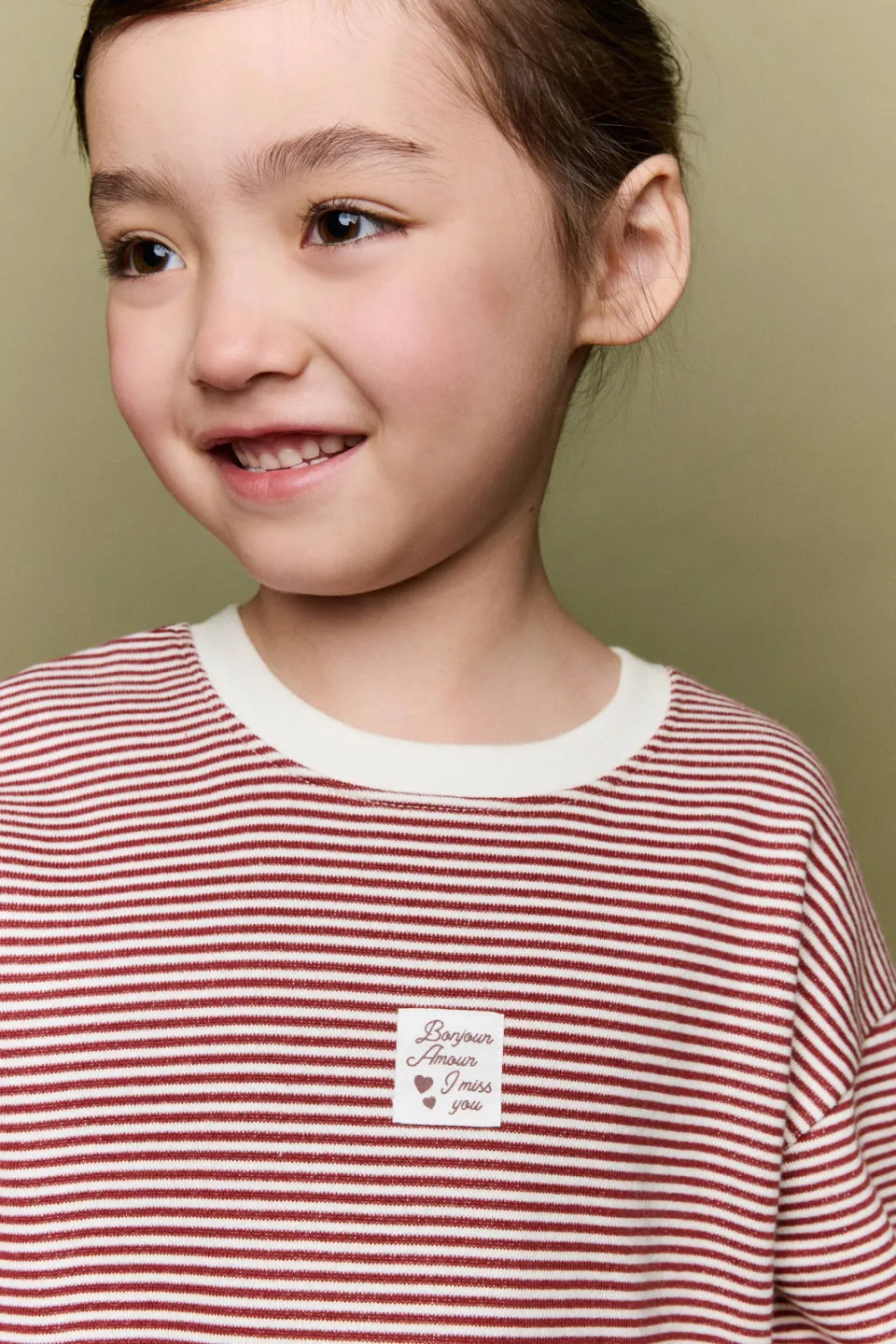 Mango Kids gestreepte midi jurk donkerrood donkerrood/wit, foto 4