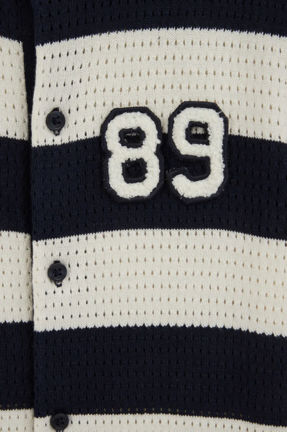 WE Fashion gebreide gestreepte polo - donkerblauw, foto 8
