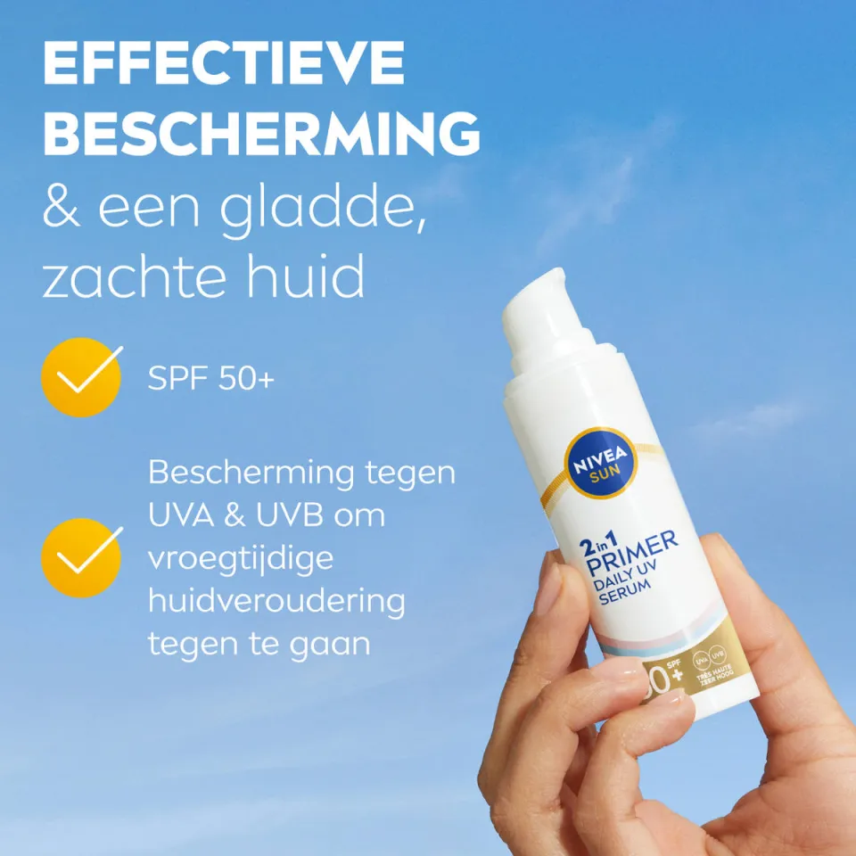 Nivea Sun 2in1 Primer Daily UV Serum SPF50+, foto 6