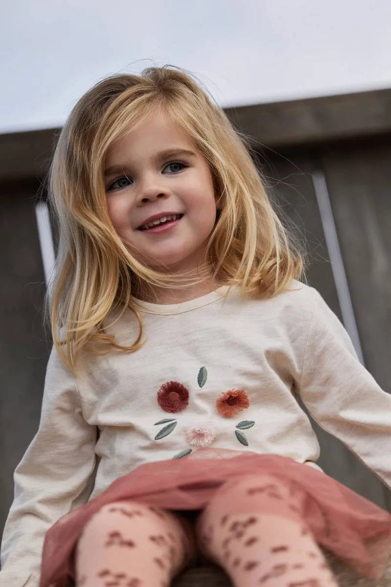 Little Dutch gebloemde longsleeve met ruches beige, foto 5