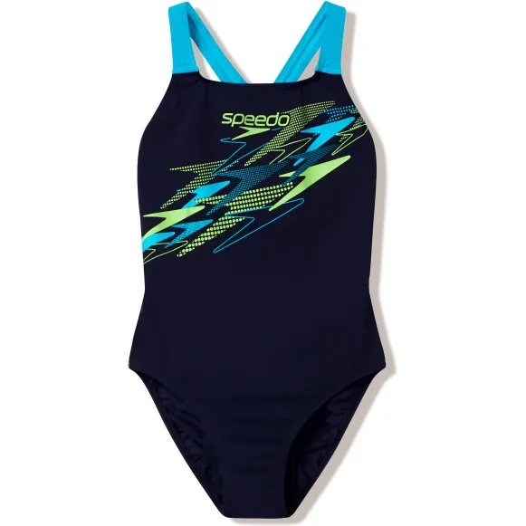 Speedo Medley Logo Medalist badpak marineblauw Zwart/turquoise