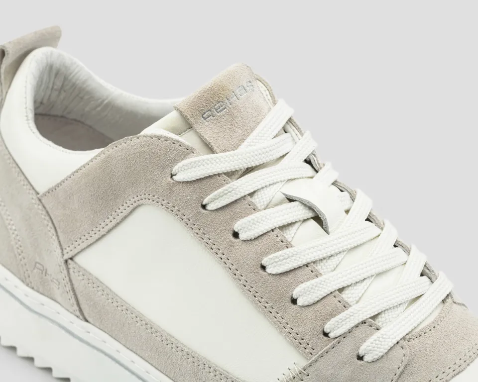 Rehab Creon leren sneakers beige/wit, foto 5
