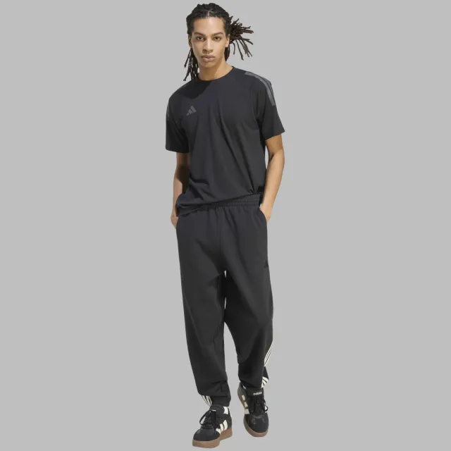 Adidas Kit 3-Stripes joggingbroek zwart Zwart/wit