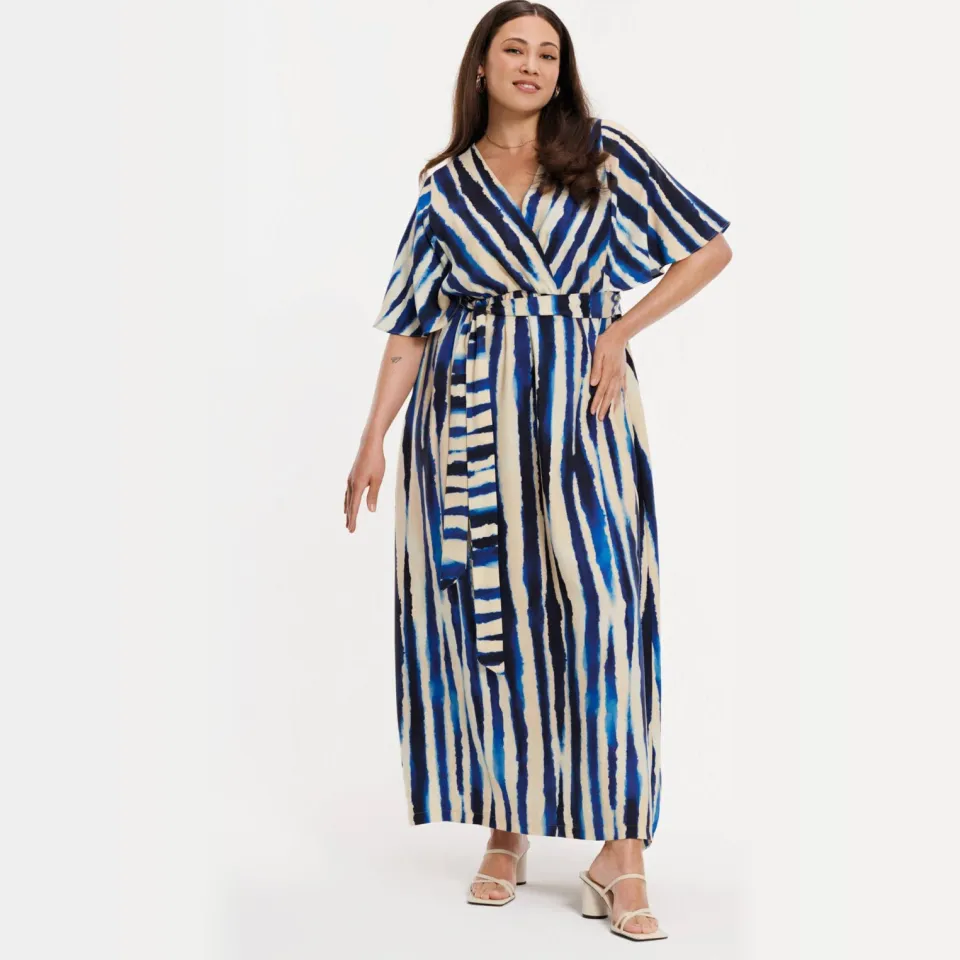 Yoek RIPPLES maxi-jurk blauw, foto 2