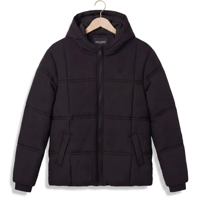 Lyle & Scott gewatteerde tussenjas zwart