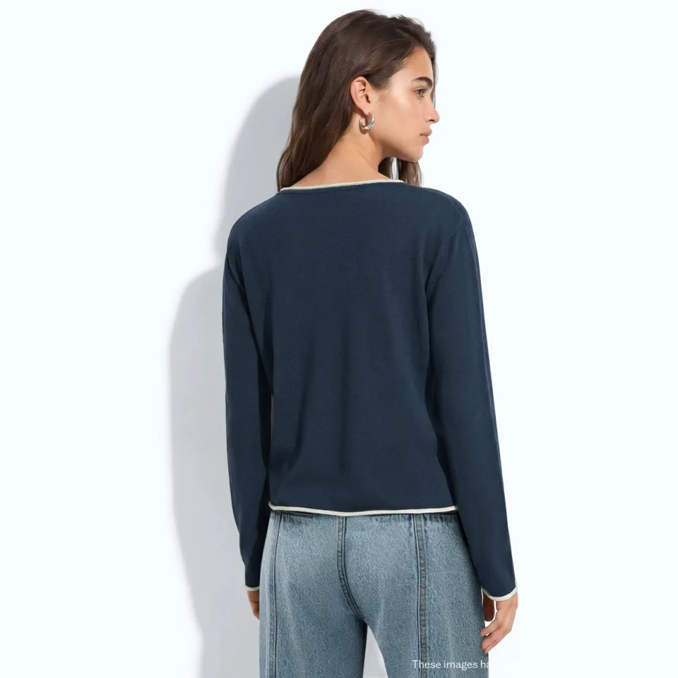 Mango TEEN gebreide trui - marineblauw, foto 6