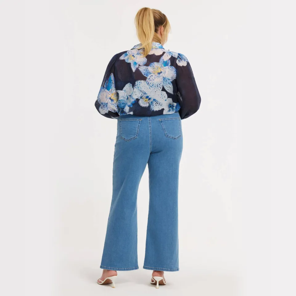 Yoek Orchid blouse blauw, foto 3