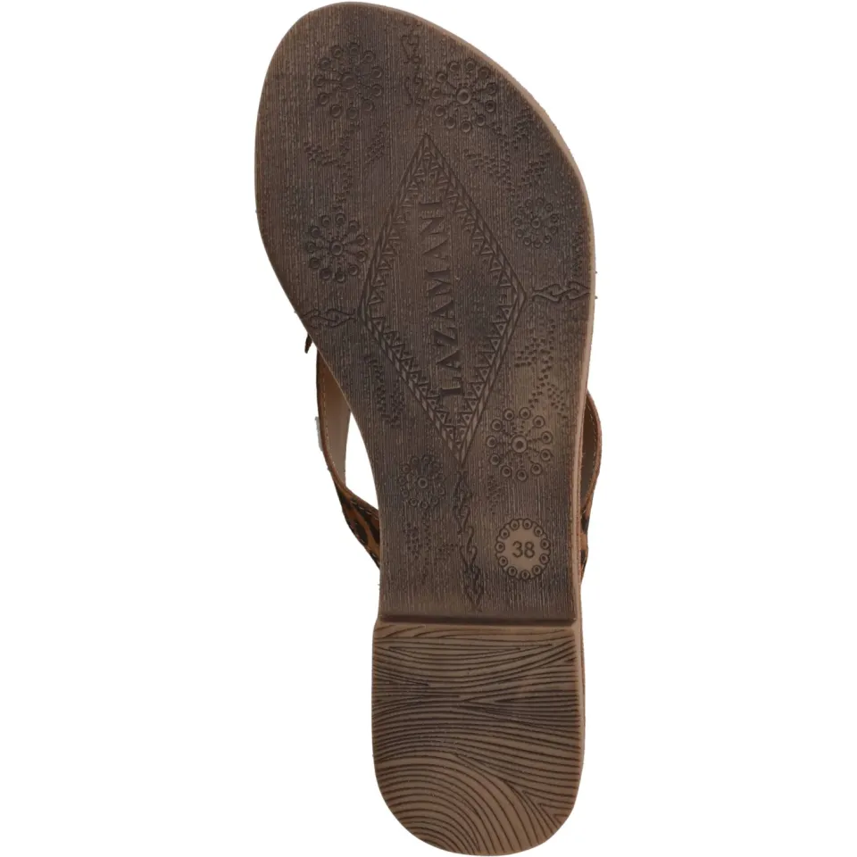 Lazamani Nomi Flower Slippers Dames Bruin, foto 8