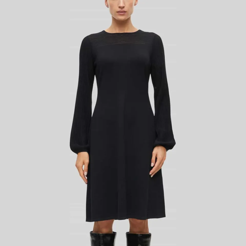 s.Oliver BLACK LABEL semi-transparante gebreide jurk zwart, foto 6