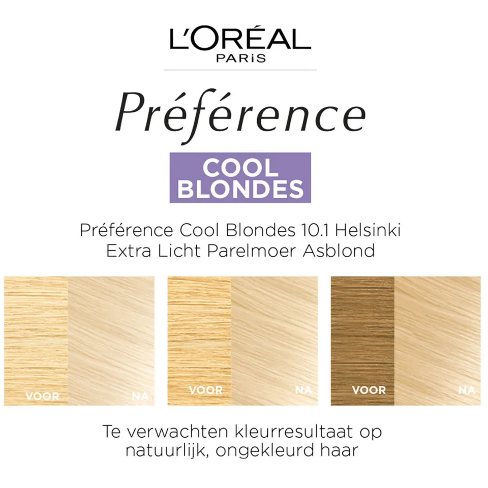 L'oréal Préférence 10.1 Helsinki haarkleurmiddel extra licht asblond, foto 4