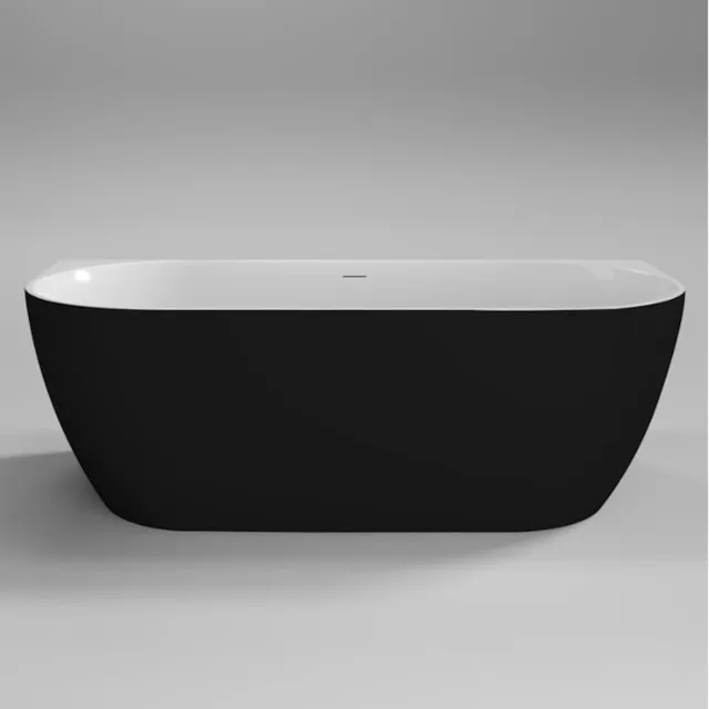 Sanilux Moon half vrijstaand bad zwart wit