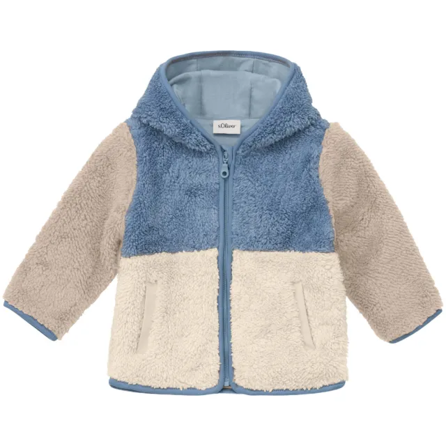 s.Oliver teddy jas blauw Beige/blauw