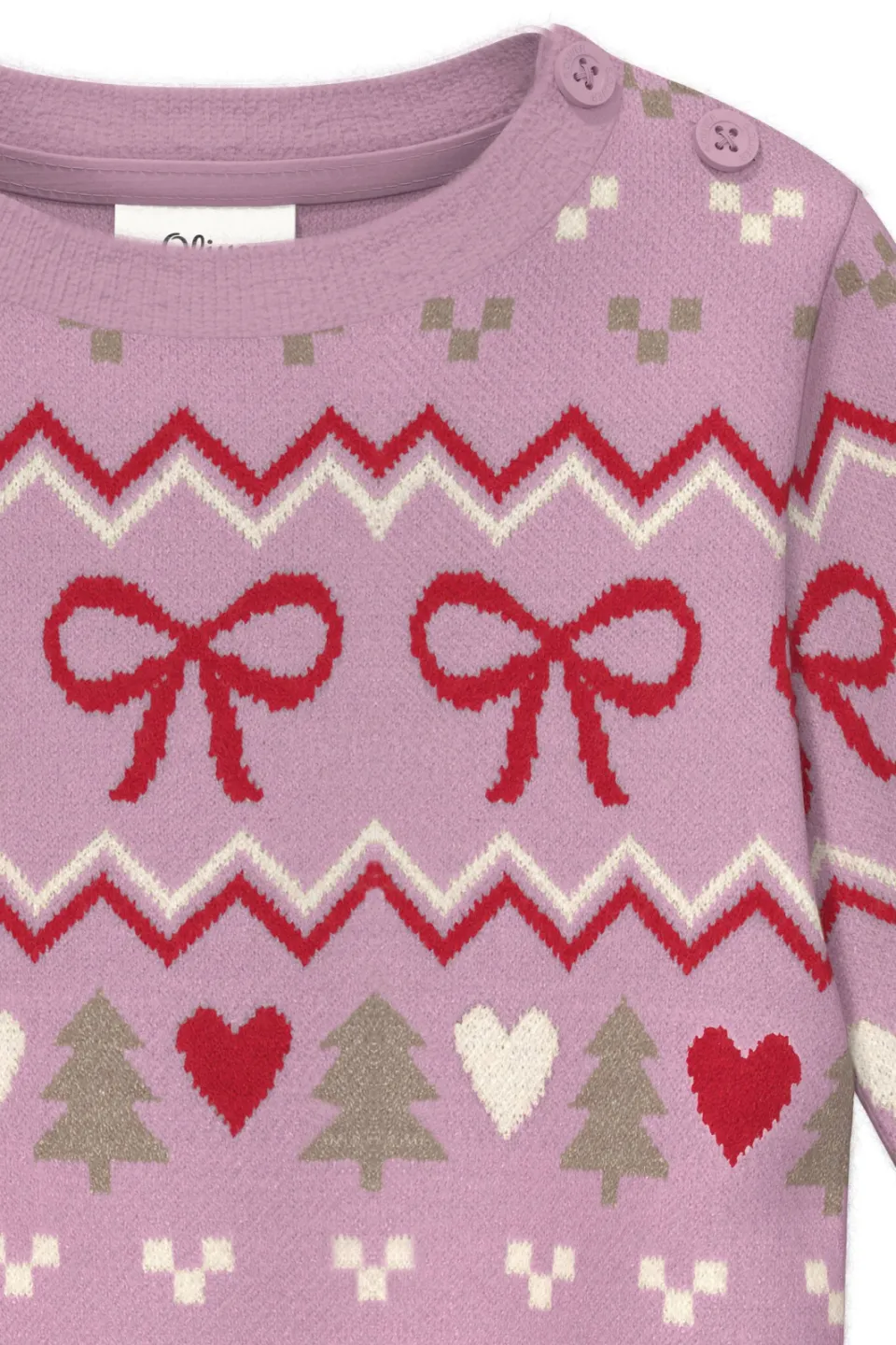 s.Oliver gebreide kersttrui met print - roze, foto 4