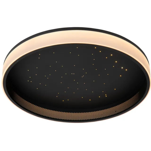 Lucide ESTREJA - Plafonnière - Ø 40 cm - LED Dimb. - 2500K/3000K - Zwart