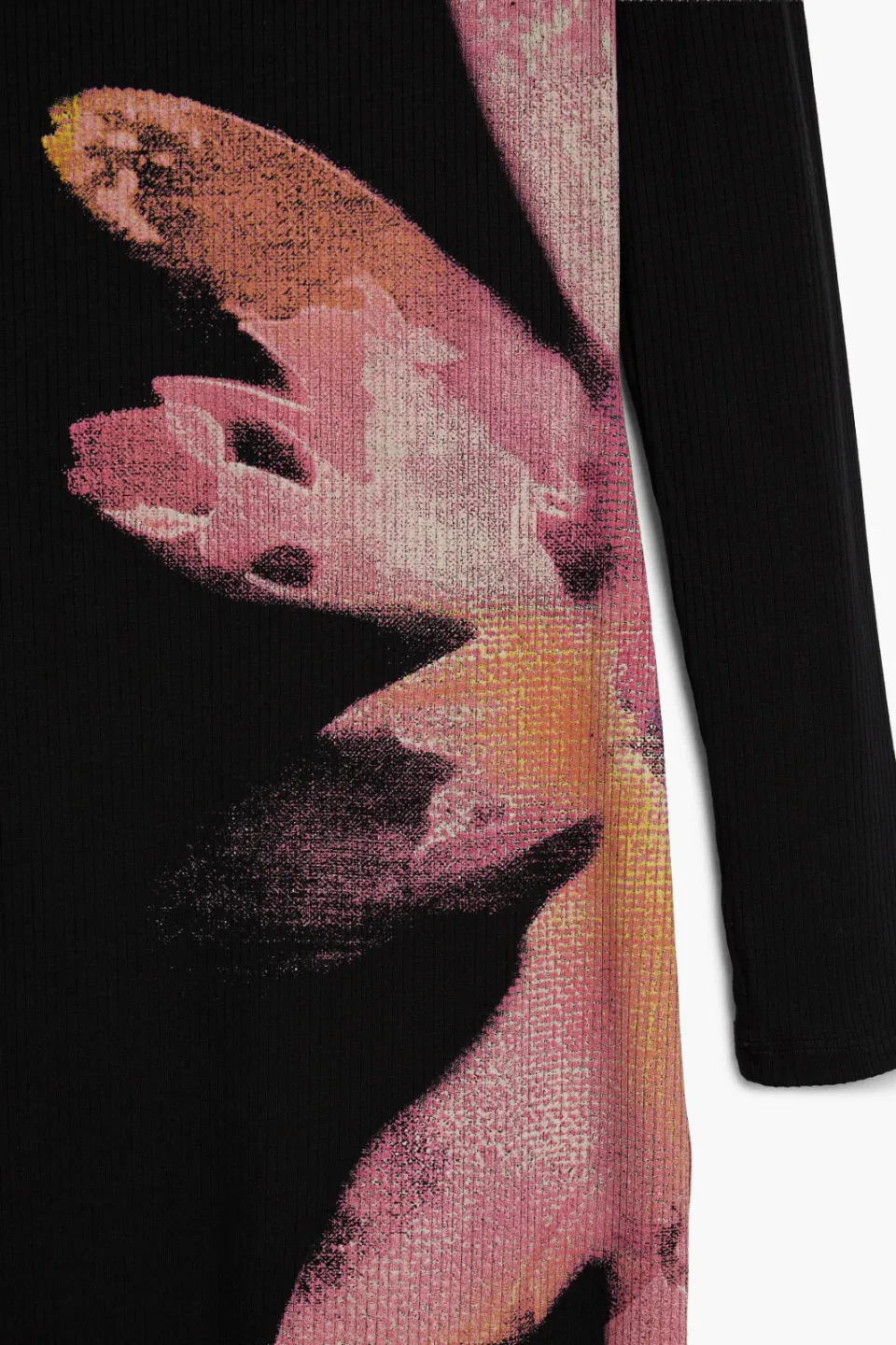 Desigual SEVILLA midi jurk zwart roze, foto 5