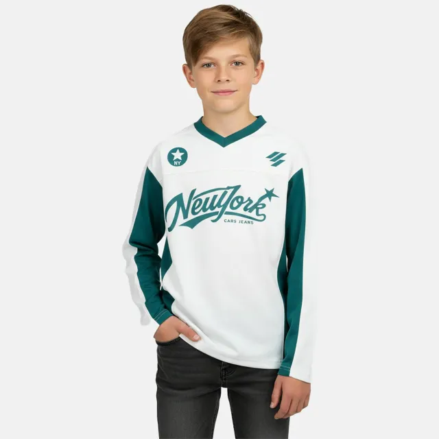 Cars longsleeve met tekst wit Offwhite