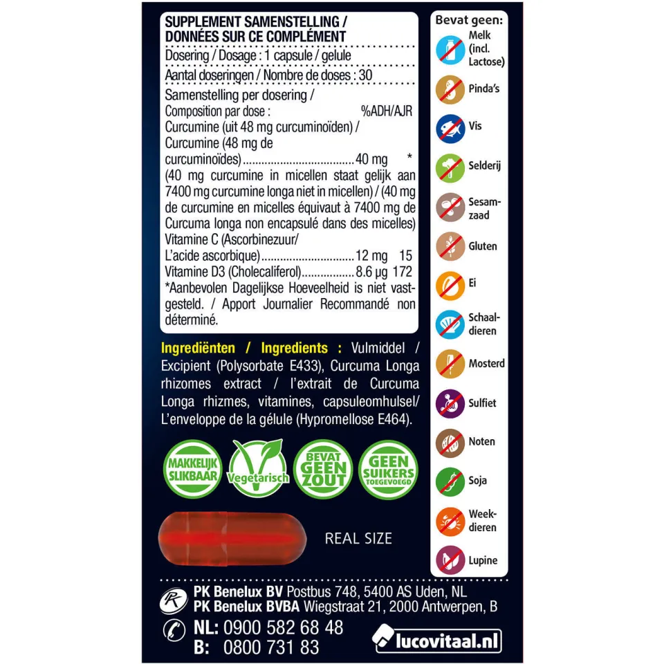Lucovitaal Curcumine Super X-tra Krachtig - 30 capsules, foto 4