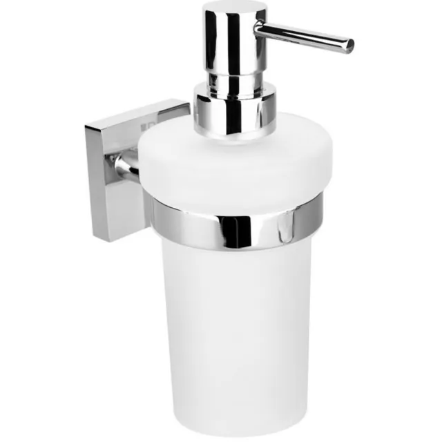 Sapho Zeepdispenser Sapho X-Square Hangend 230 ML Chroom / Melkglas