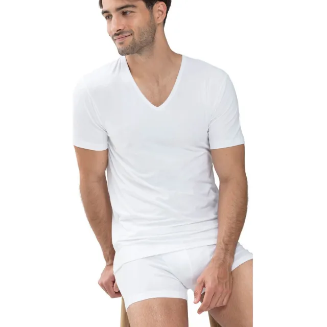 Mey Dry Cotton T-shirt V-hals wit
