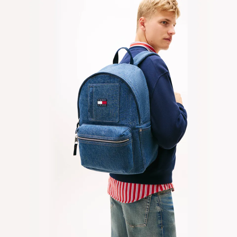 Tommy Jeans denim rugzak TJM Utility blauw, foto 3