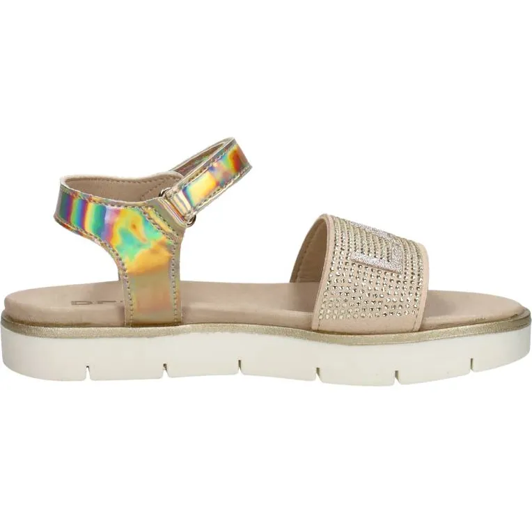 Replay Sandal 3 platte sandalen goud Goudkleur