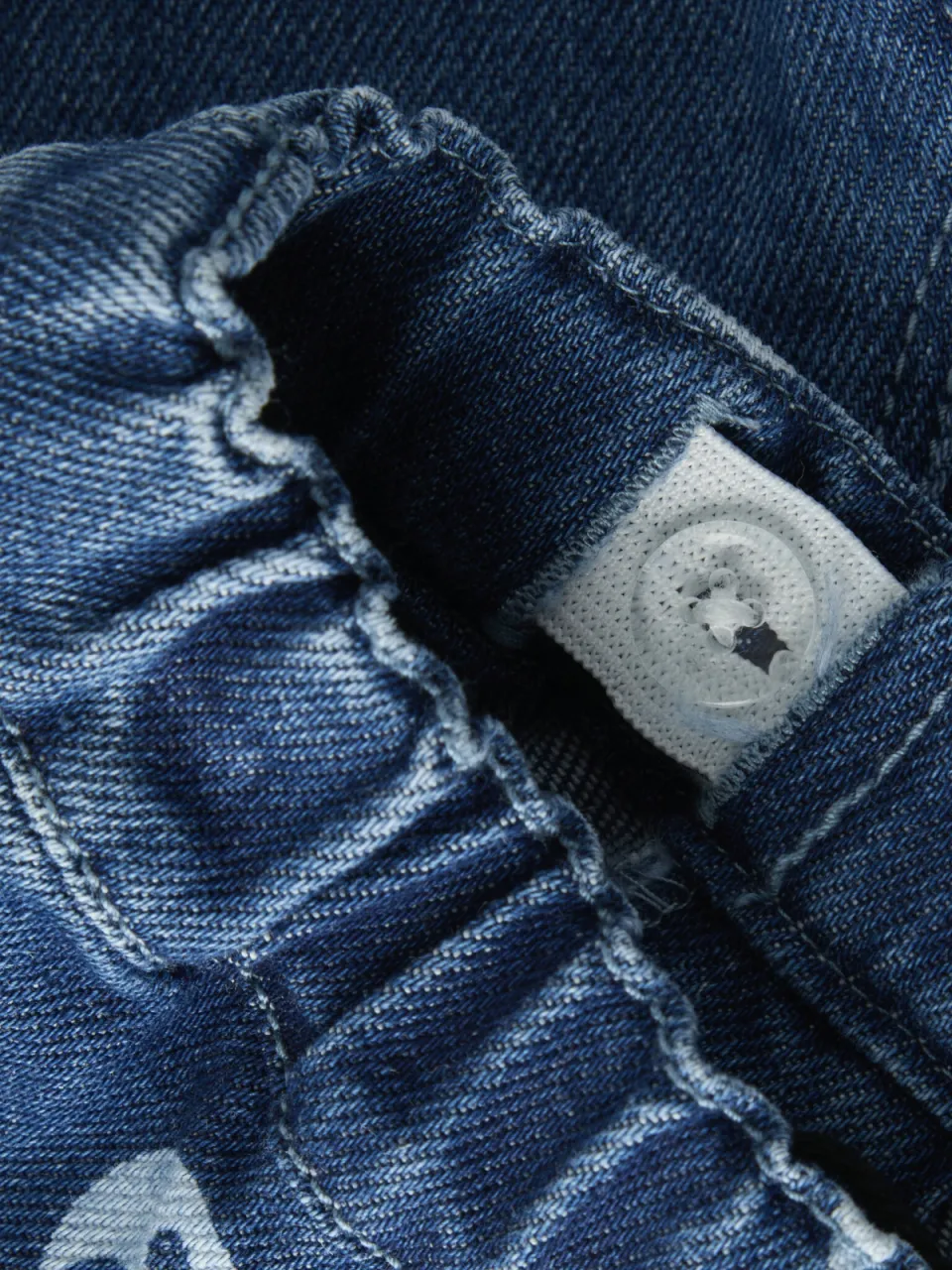 Lil' Atelier BABY NBMLIVO loose fit jeans met print - donkerblauw Jongens Denim, foto 4