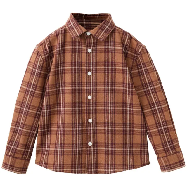 Mango Kids geruit overhemd - roest/koper, foto 2