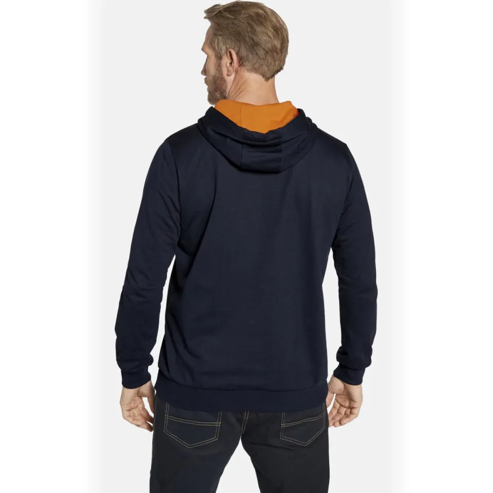 Jan Vanderstorm +FIT Collectie hoodie JORRIT Plus Size met printopdruk donkerblauw, foto 3