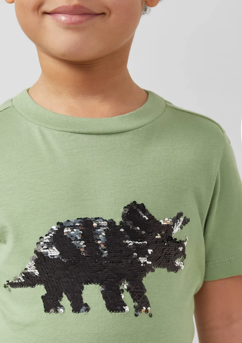 s.Oliver T-shirt lichtgroen met pailletten, foto 6
