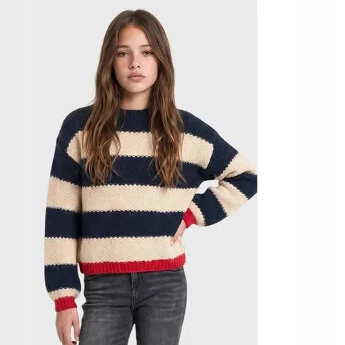 S.Oliver gestreepte gebreide trui - donkerblauw/beige, foto 5
