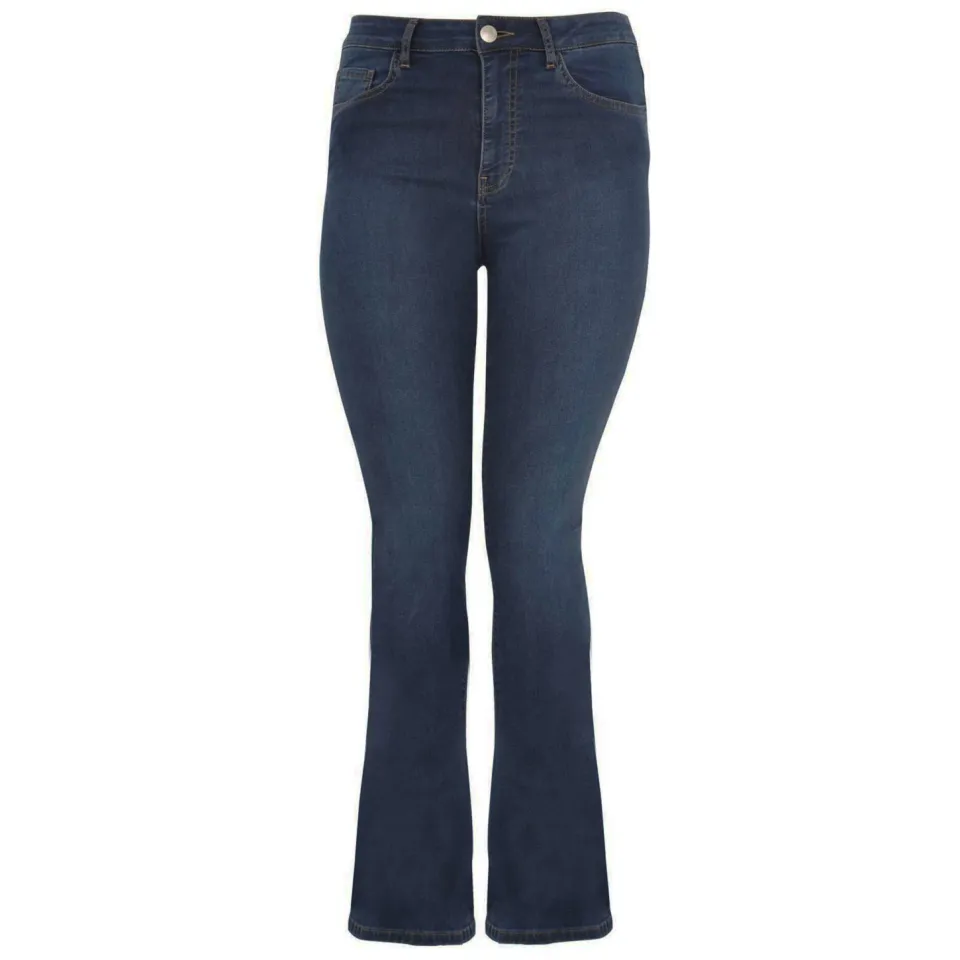 Yoek high waist flared jeans dark denim, foto 2