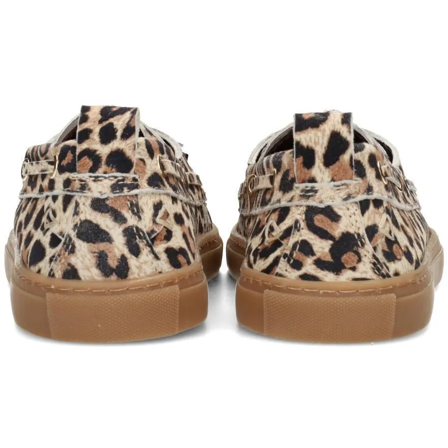 Poelman Silk suède bootschoenen met panterprint beige/bruin/zwart, foto 5