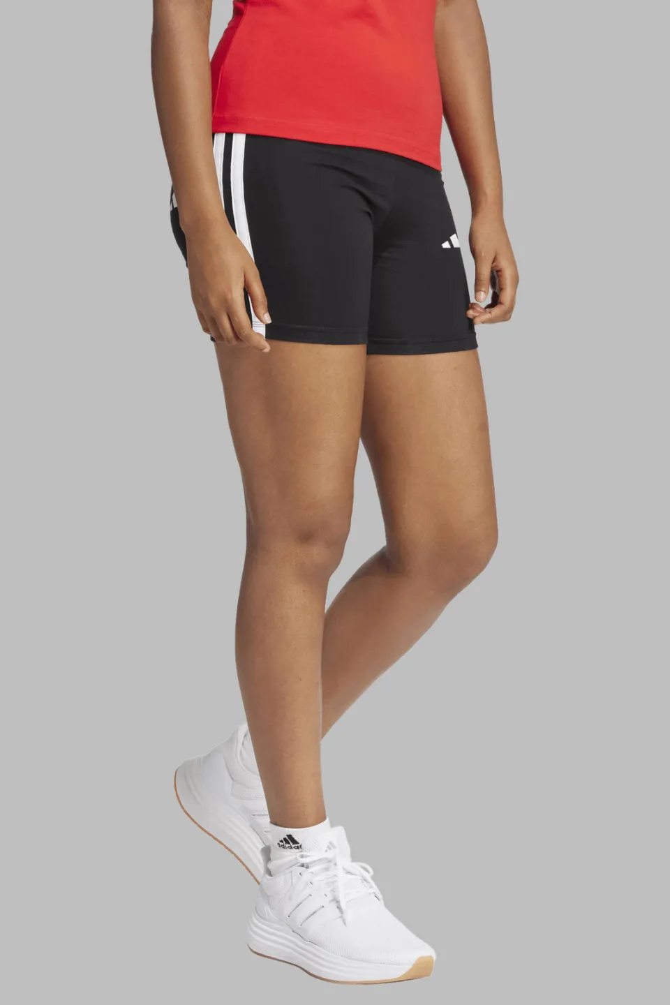 Adidas Essentials 3-Stripes korte legging zwart Zwart/wit