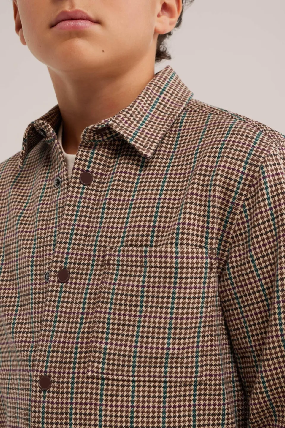 WE Fashion pied-de-poule overhemd - bruin, foto 5
