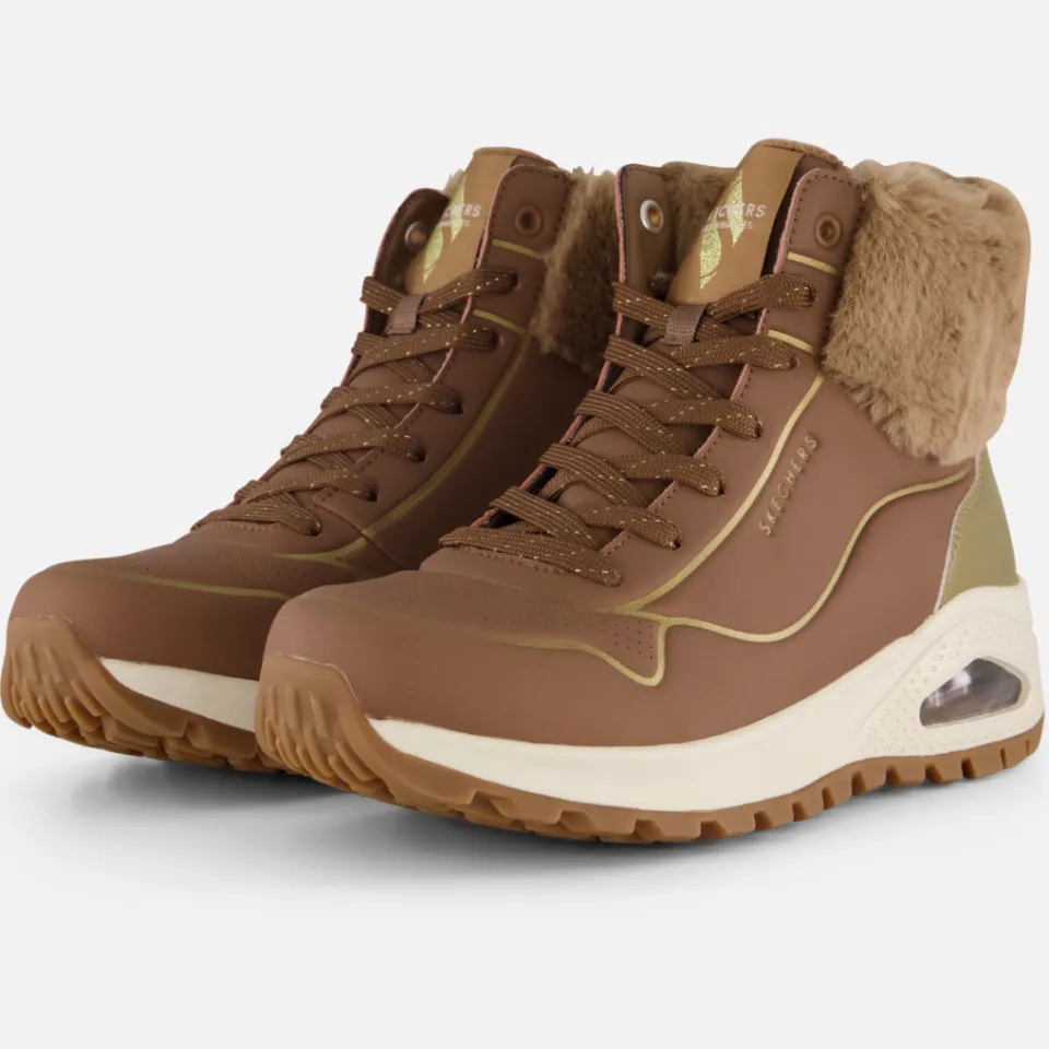 Skechers Uno Rugged Shimmer veterboots taupe, foto 3