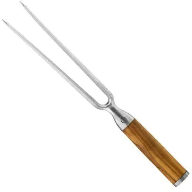 Olive Forged Forged Trancheervork / Vleesvork Olive Bruin